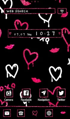 Melty Glitter Hearts android App screenshot 0